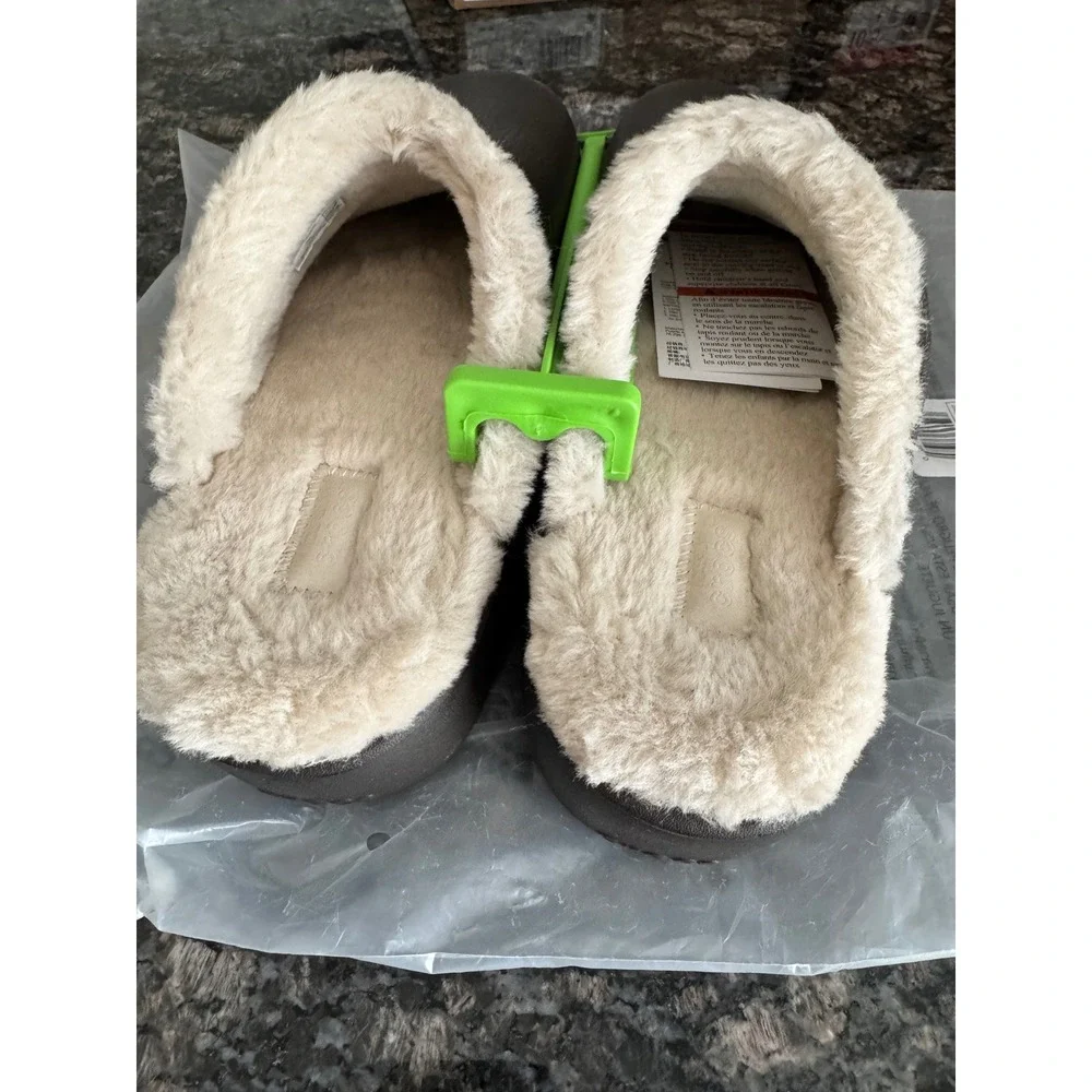 Crocs Dylan Platform Lined Clog Espresso Brown Faux Fur Mule 212770-2MZ Womens 8 - Picture 6 of 6